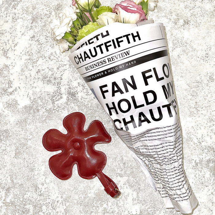 Charm FAN FLOWER (S) — Dark Red