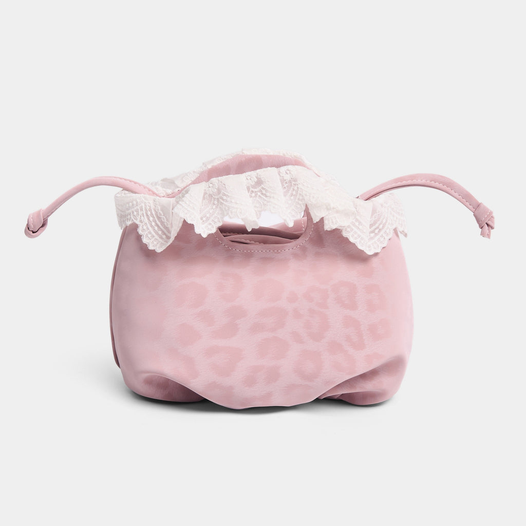Bag Mini Flower Pink Leopard x Lace