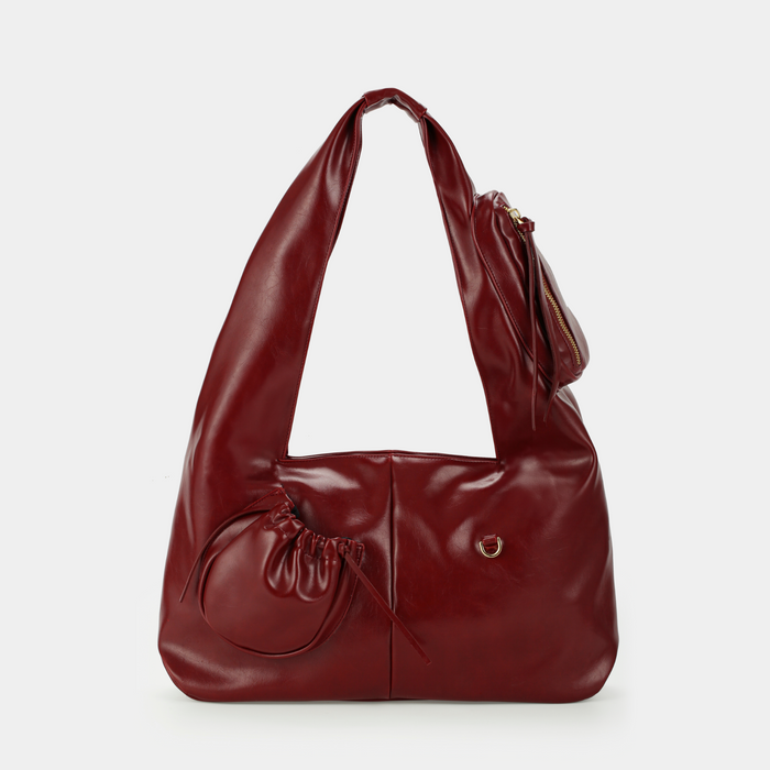 Bag C2-POCKET HOBO (L) — Dark Red