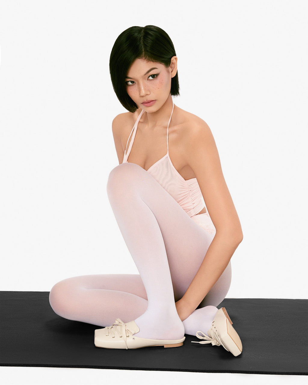 Shoes "MIDDLE" MESH BALLET FLAT MULES